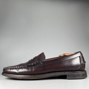 Sebago Handsewn Men’s 12 M Burgundy Leather Penny Loafers Casual Dress Shoes GUC